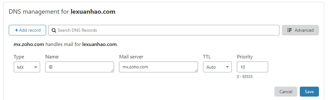 Tạo email tên miền riêng miễn phí với zoho mail